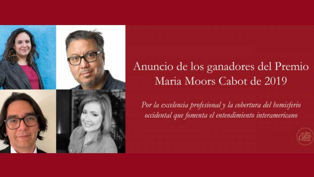 photo of 2019 Cabot Prize winner with Spanish headline