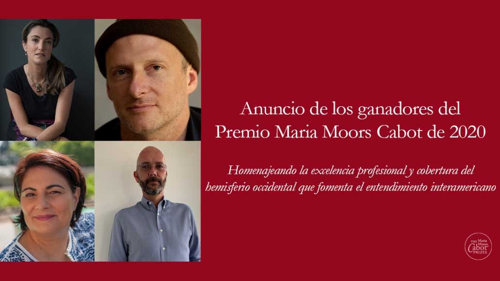 photo of 4 winners of Cabot Prize in 2020 in Spanish